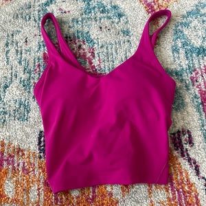 lululemon ripened raspberry align tank. size 0. worn once